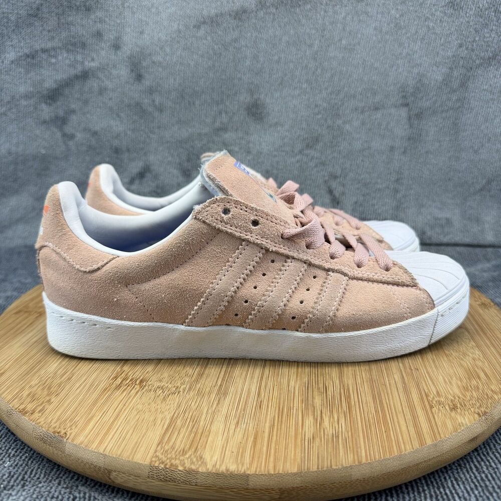 Adidas Superstar Skateboarding Shoes Mens Size 5.5 Pink Suede Sneakers CG4839